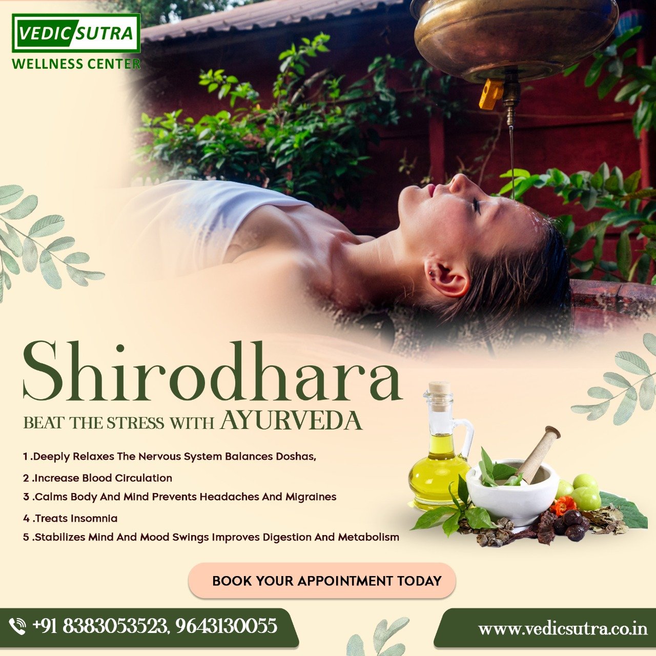 Shirodhara treatment is a traditional Ayurvedic therapy.