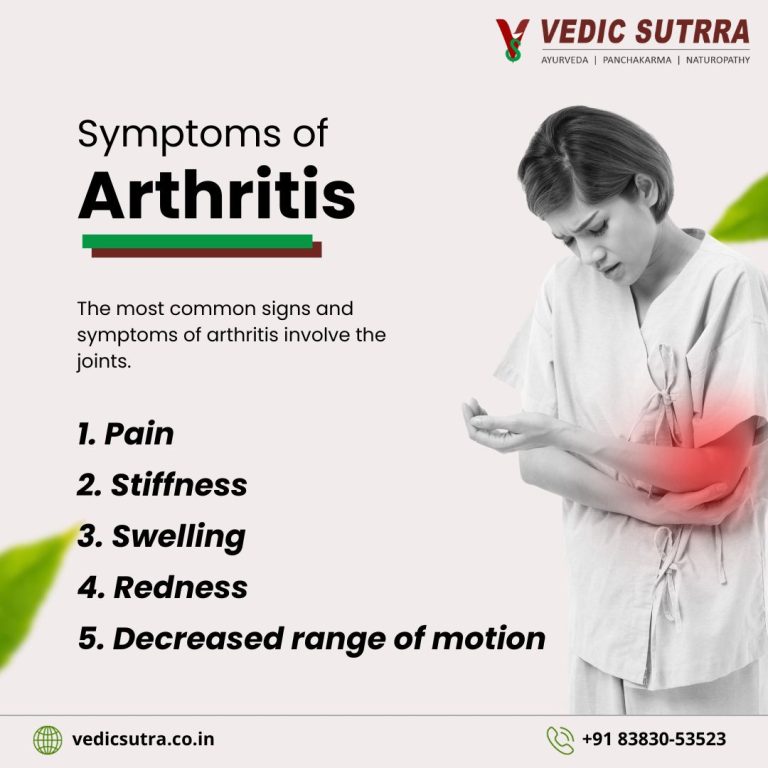 Symptoms Of Arthritis - Vedic Sutrra Wellness Center